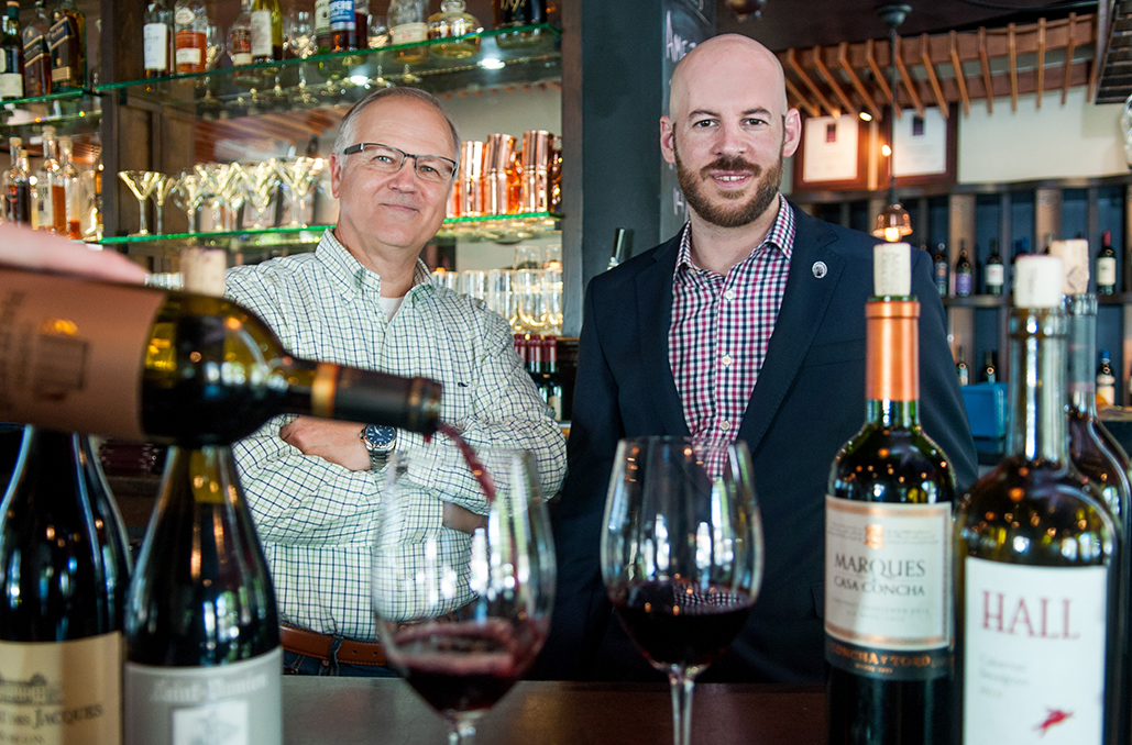 Bryan Dykes Mitch Rogers and wine