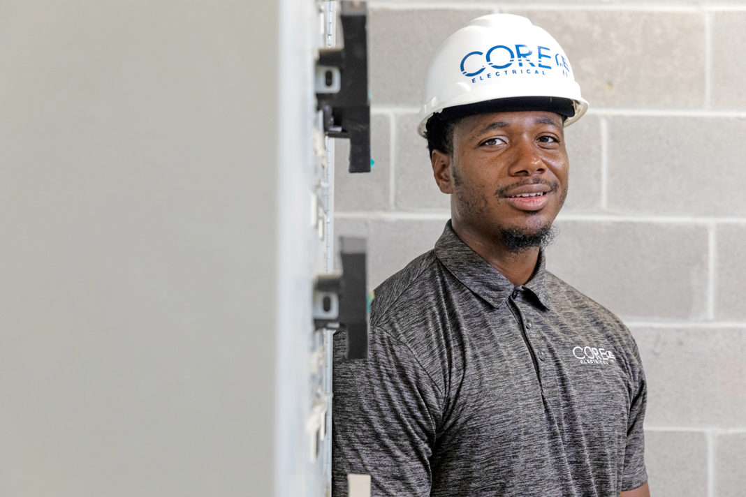 Tevin Wade who worls for Core Electrical business
