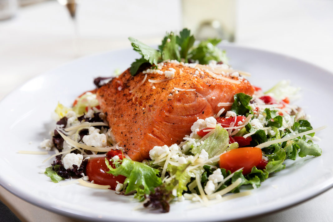 Mansurs, Salmon Salad, Ryan Fitgerald as an associate wine director, 3.16.20 Business Lunch