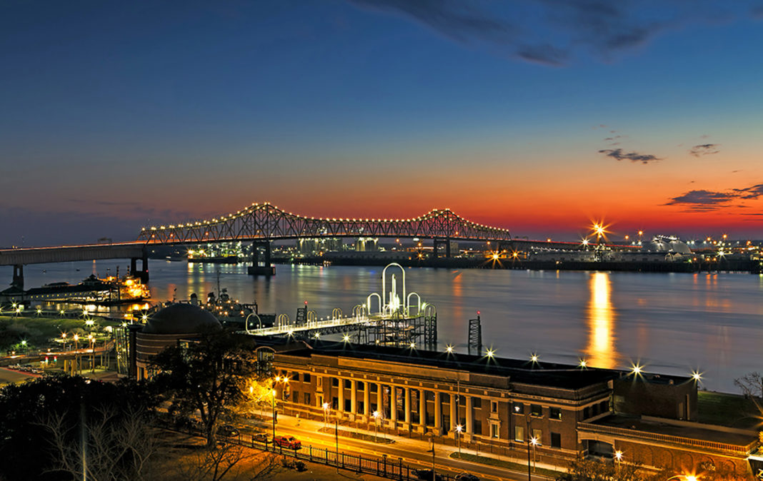 Night time in Baton Rouge, LA