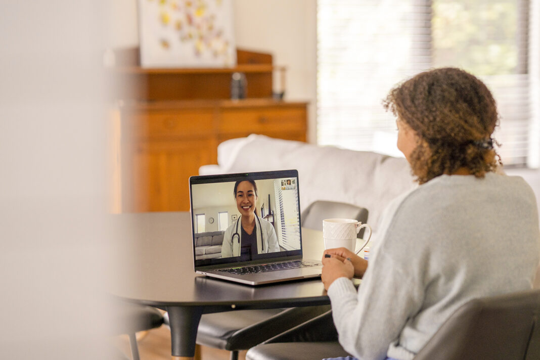 Patient Meeting Remotely with her Doctor health