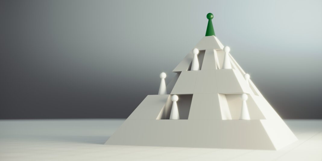Hierarchy Pyramid Concept leadership people