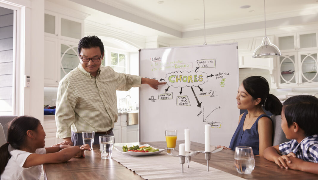 Family Meeting To Discuss Household Chores leadership organization home work